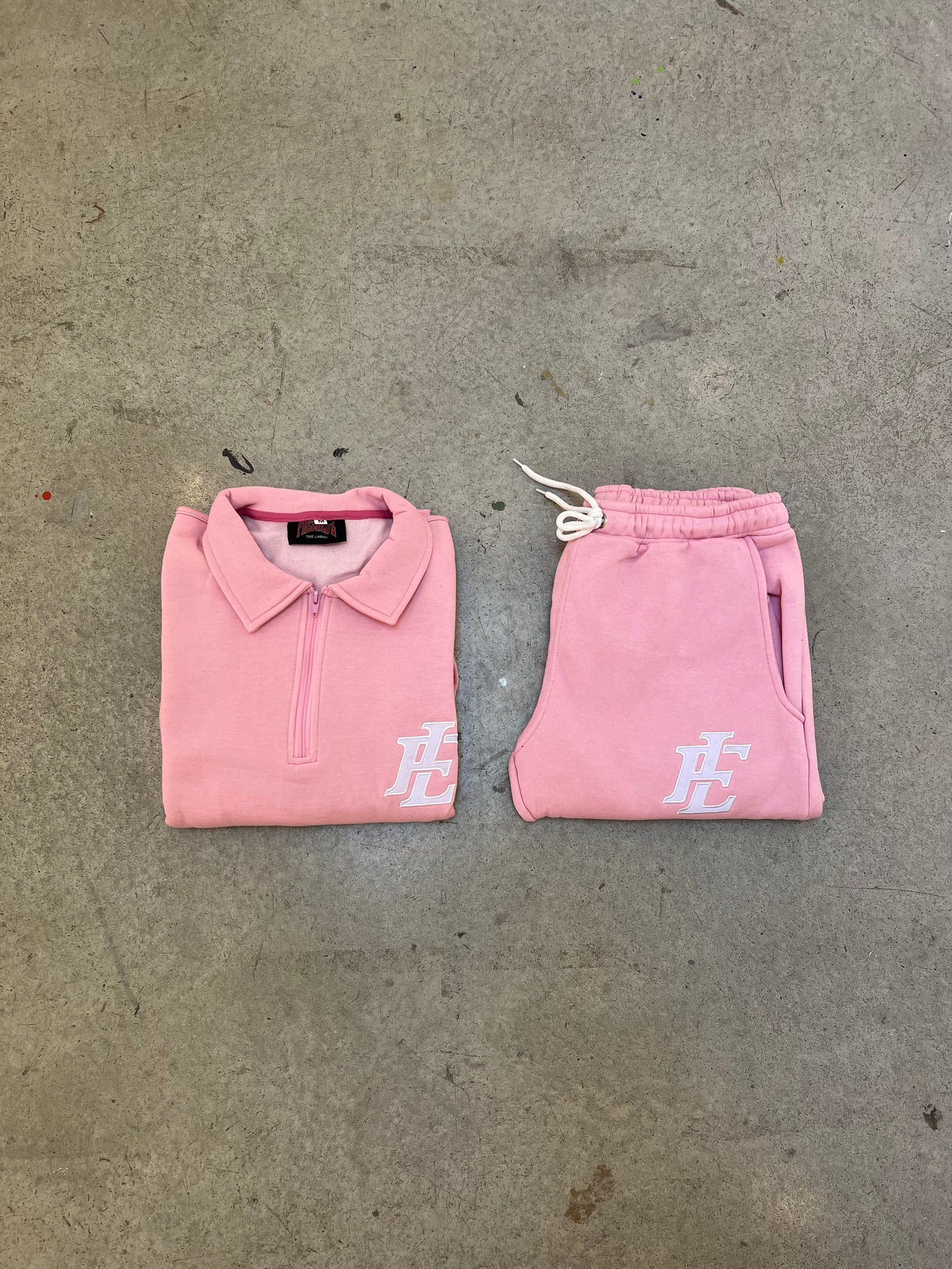 Pink Quarter Zip Suit